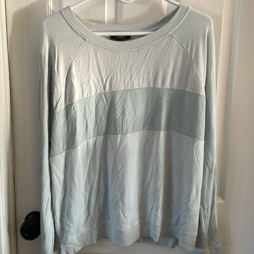Alfani woman’s XL pale blue soft shirt